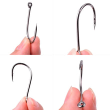 Load image into Gallery viewer, Fishhook 50pcs / 20pcs / Box Circle Carp Eyed Fishing Hook Size 2-22# Ring eye Japan Fishhooks Fishing Hooks Single Jig Fish Hook Tackle