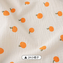 Load image into Gallery viewer, 50X135cm Soft Floral Pajamas Nightdress Cotton Gauze Fabric Rose Printed Crepe Cotton Long-sleeved Ins Style Homewear Fabric