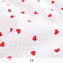 Load image into Gallery viewer, 50X135cm Soft Floral Pajamas Nightdress Cotton Gauze Fabric Rose Printed Crepe Cotton Long-sleeved Ins Style Homewear Fabric