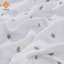 Load image into Gallery viewer, 50X135cm Soft Floral Pajamas Nightdress Cotton Gauze Fabric Rose Printed Crepe Cotton Long-sleeved Ins Style Homewear Fabric