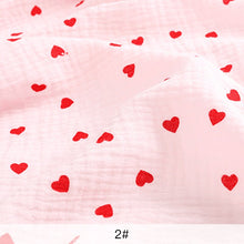 Load image into Gallery viewer, 50X135cm Soft Floral Pajamas Nightdress Cotton Gauze Fabric Rose Printed Crepe Cotton Long-sleeved Ins Style Homewear Fabric