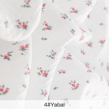 Load image into Gallery viewer, 50X135cm Soft Floral Pajamas Nightdress Cotton Gauze Fabric Rose Printed Crepe Cotton Long-sleeved Ins Style Homewear Fabric