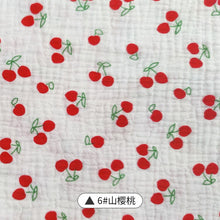Load image into Gallery viewer, 50X135cm Soft Floral Pajamas Nightdress Cotton Gauze Fabric Rose Printed Crepe Cotton Long-sleeved Ins Style Homewear Fabric