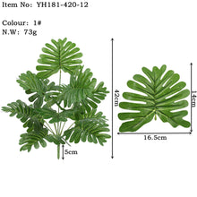 Load image into Gallery viewer, Artificial Green Plant Potted Flower Feel Leaf Artificial Monstera Leaf Home Decoration Plant Simulation Green Plant