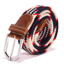 Load image into Gallery viewer, Woven Elastic Waistband Whole Factory Direct s Spot Men's Women's Leather Belt Canvas