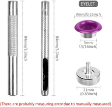 Load image into Gallery viewer, 540 Sets 5mm Metal Eyelet with Washer Leather Craft Repair Grommet Round Eye Rings For Clothes Shoes Bag Leather Crafts DIY