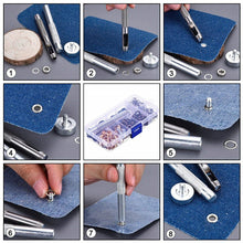 Load image into Gallery viewer, 540 Sets 5mm Metal Eyelet with Washer Leather Craft Repair Grommet Round Eye Rings For Clothes Shoes Bag Leather Crafts DIY