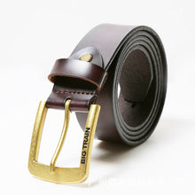Load image into Gallery viewer, Men's Leather Pin Buckle Leather Belt Pure Paint Surface Jeans Belt