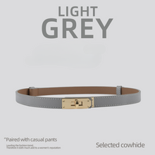 Load image into Gallery viewer, Thin Belt Women's Genuine Leather Korean Fashion Girdle Thin Belt Women's with Dress Decoration