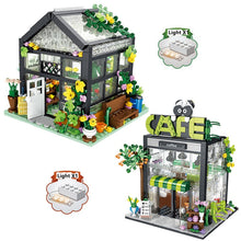 Load image into Gallery viewer, 579pc Glass Flowers House Coffee Shop Building Blocks City Friends Greenhouse Bricks Toys For Kids Girl Birthday Gift