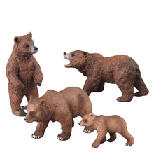 Load image into Gallery viewer, Simulation of wild animal model bear toy children baby brown bear fun toy figure home decorations collection enthusiasts