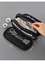 Load image into Gallery viewer, Large Capacity Pencil Case Multi-Layer Multi-Functional Canvas Pencil Box