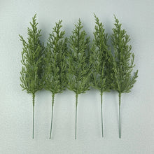 Load image into Gallery viewer, 5Pcs Artificial Pine Needle Branches Needle Fake Plants Christmas Wed Wreath Garland Decorations For Home Xmas Tree Wedding Gift