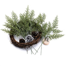 Load image into Gallery viewer, 5Pcs Green Leaves Fake Wedding Scrapbooking Christmas Decorative Flowers Wreaths Vases for Home Decor Artificial Plants