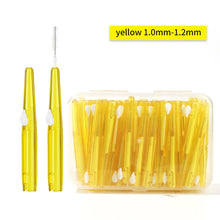 Load image into Gallery viewer, 60 Pcs/Box Toothpick Dental Interdental Brush 0.6-1.5Mm Cleaning Between Teeth Oral Care Orthodontic I Shape Tooth Floss 0ral irrigator