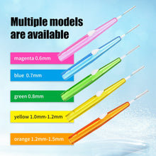 Load image into Gallery viewer, 60 Pcs/Box Toothpick Dental Interdental Brush 0.6-1.5Mm Cleaning Between Teeth Oral Care Orthodontic I Shape Tooth Floss 0ral irrigator