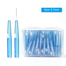 Load image into Gallery viewer, 60 Pcs/Box Toothpick Dental Interdental Brush 0.6-1.5Mm Cleaning Between Teeth Oral Care Orthodontic I Shape Tooth Floss 0ral irrigator