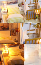 Load image into Gallery viewer, DIY Dollhouse Miniature with Furniture, Children's Wooden Educational Toys Manual Assembly Model Toy