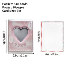 Load image into Gallery viewer, 64 Pockets Mini Photo Album Heart Transparent Photocard Holder Mini Polaroid Album Storage Collect Book Name Card Album De Fotos