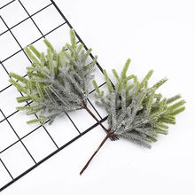 Load image into Gallery viewer, 6Pcs Artificial Plants Christmas Tree Wedding Home Decor Accessories Decorative Flowers Wreaths Scrapbooking Fake Pine Needles