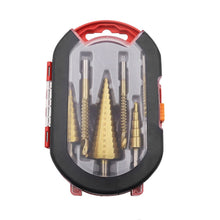 Load image into Gallery viewer, 6Pcs Step Drill Bit Saw Drill Bit Set Titanium Milling Cutter 4-12 4-20 4-32mm 3 6 8mm For Woodworking Metal Core Hole Opener