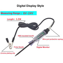 Load image into Gallery viewer, 6V 12V 24V DC Car Truck Voltage Circuit Tester Digital Display Long Probe Pen Light Bulb Automobile Diagnostic Tools Auto Repair