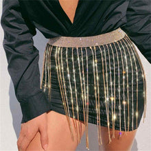 Load image into Gallery viewer, Females Belts Long Tassel Chain Wedding Bridal Waist Band Women Fringe Belt Waistband