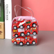 Load image into Gallery viewer, 6pcs Car Model Toy Pull Back Car Toys Mobile Vehicle Fire Truck Taxi Model Kid Mini Cars Boy Toys Gift Diecasts Toy for Children