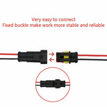 Load image into Gallery viewer, 708/408/382/352/240/296/194/15pcs 1-6Pins HID Waterproof Connectors Car Marine Seal Electrical Wire Connector Plug Truck Harness