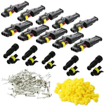 Load image into Gallery viewer, 708/408/382/352/240/296/194/15pcs 1-6Pins HID Waterproof Connectors Car Marine Seal Electrical Wire Connector Plug Truck Harness