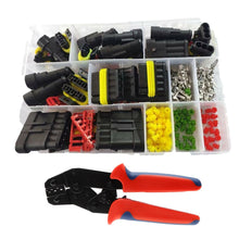 Load image into Gallery viewer, 708/408/382/352/240/296/194/15pcs 1-6Pins HID Waterproof Connectors Car Marine Seal Electrical Wire Connector Plug Truck Harness