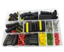Load image into Gallery viewer, 708/408/382/352/240/296/194/15pcs 1-6Pins HID Waterproof Connectors Car Marine Seal Electrical Wire Connector Plug Truck Harness