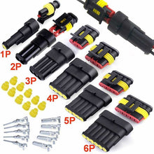 Load image into Gallery viewer, 708PCS 1-6Pins HID Waterproof Connectors 43 Sets Car Marine Seal Electrical Wire Connector Plug Truck Harness 300V 12A Kit