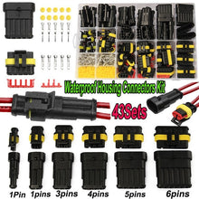 Load image into Gallery viewer, 708PCS 1-6Pins HID Waterproof Connectors 43 Sets Car Marine Seal Electrical Wire Connector Plug Truck Harness 300V 12A Kit