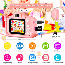 Load image into Gallery viewer, Kids Camera Girl's Gift, 1080P HD Digital Toddler Camera