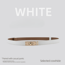 Load image into Gallery viewer, Thin Belt Women's Genuine Leather Korean Fashion Girdle Thin Belt Women's with Dress Decoration