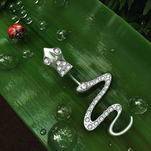 Load image into Gallery viewer, Gecko Snake Belly Button Ring CZ Crystal Surgical Steel Navel Rings 14g Piercing Body Jewelry