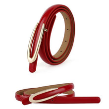 Load image into Gallery viewer, Fashion Women's Thin Patent Leather Belt U-shaped Buckle Belt