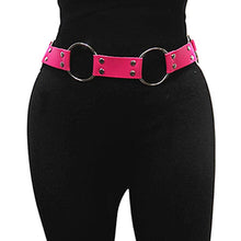 Load image into Gallery viewer, Female Punk Style Concave Shape Waist Chain Big Ring Belt Jewelry