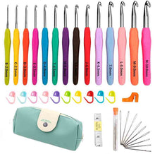 Load image into Gallery viewer, 8/36pcs Crochet Hooks,Ergonomic Crochet Hooks ,Extra Long Crochet Needles Knitting & Crochet Supplies for Beginners, Comfortable