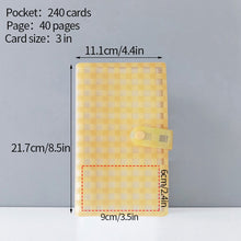 Load image into Gallery viewer, 80/120/240 Pockets Polaroid Album Plaid Kpop Photo Card Holder Book Idol Instax Album Name Card Collect Book Photo Album