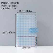 Load image into Gallery viewer, 80/120/240 Pockets Polaroid Album Plaid Kpop Photo Card Holder Book Idol Instax Album Name Card Collect Book Photo Album