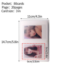 Load image into Gallery viewer, 80 Pocket Mini Photo Album Transparent Polaroid Album Photo Card Holder Mini Album Storage Collect Book Card Train Ticket Album