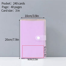 Load image into Gallery viewer, 80 Pockets Small Photo Album Transparent Photo Card Pocket Mini Instax Photocard Holder Storage Collect Book Card Kpop Album
