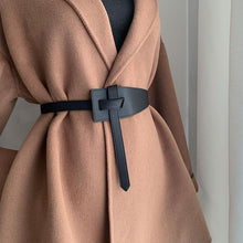 Load image into Gallery viewer, Designer Belts for Women High Quality Knot Soft Pu Leather Long Cummerbunds Wide Coat Ceinture Femme Dress Waistband Cintos