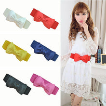 Load image into Gallery viewer, Fashion Women's Bowknot Waistband Elastic Buckle Waist Belt Dress Band