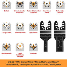 Load image into Gallery viewer, 81Pcs Quick Change Oscillating Multi Tool Saw Blade For Fein Black&Decker Bosch Chicago Roybi Milwaukee Makita Craftsman Dewalt
