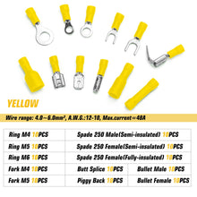 Load image into Gallery viewer, 840PCS Electrical Wire Connectors, Insulated Wire Crimp Terminals, Mixed Butt Ring Fork Spade Bullet Quick Disconnect Assortment