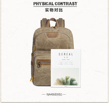 Load image into Gallery viewer, Men's Shoulder Retro Canvas Casual Travel Backpack
