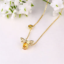 Load image into Gallery viewer, Women's Necklace Bee 925 Sterling Silver Gold Plated Choker Gift for Girls